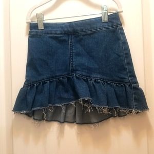 Kids a line jean skirt